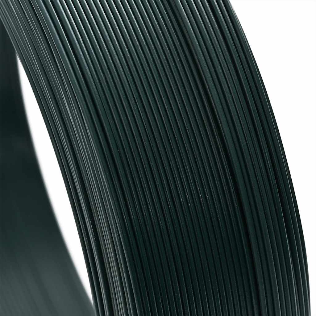 vidaXL Drut naciągowy do ogrodzenia, 250 m, 2,3/3,8 mm, stal, zielony