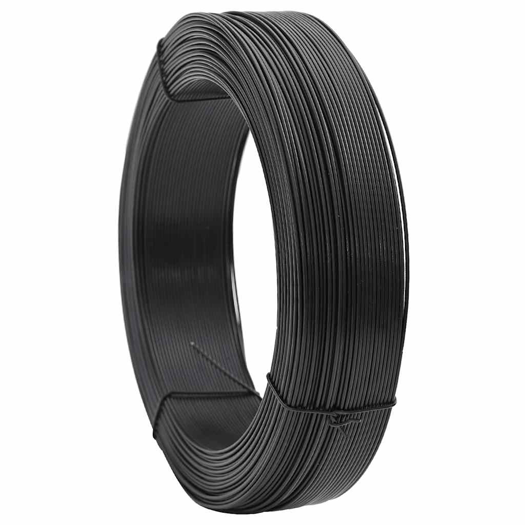 vidaXL Drut naciągowy do ogrodzenia, 250 m, 2,3/3,8 mm, stal, antracyt