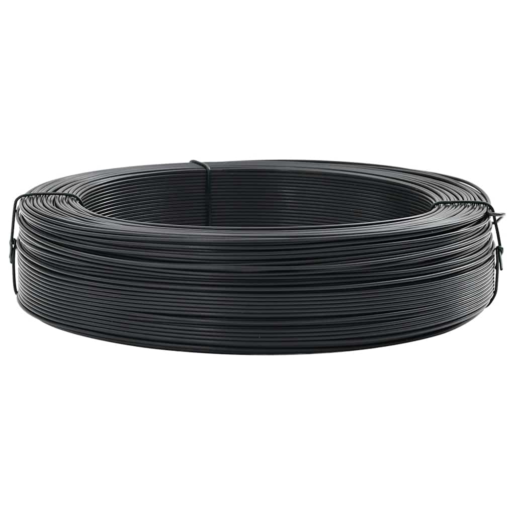 vidaXL Drut naciągowy do ogrodzenia, 250 m, 2,3/3,8 mm, stal, antracyt