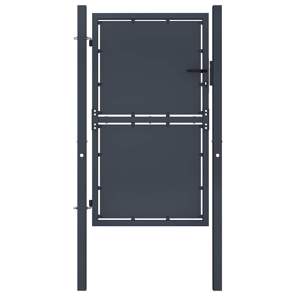 vidaXL Brama ogrodowa stalowa 100x200 cm antracyt