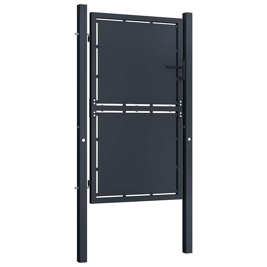 vidaXL Brama ogrodowa stalowa 100x200 cm antracyt