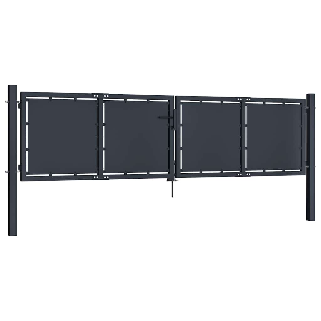 vidaXL Brama ogrodowa stalowa 300x100 cm antracyt