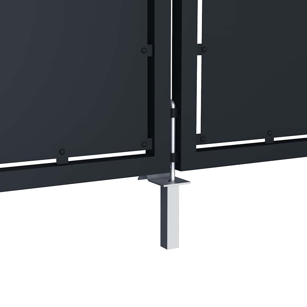 vidaXL Brama ogrodowa stalowa 300x175 cm antracytowa