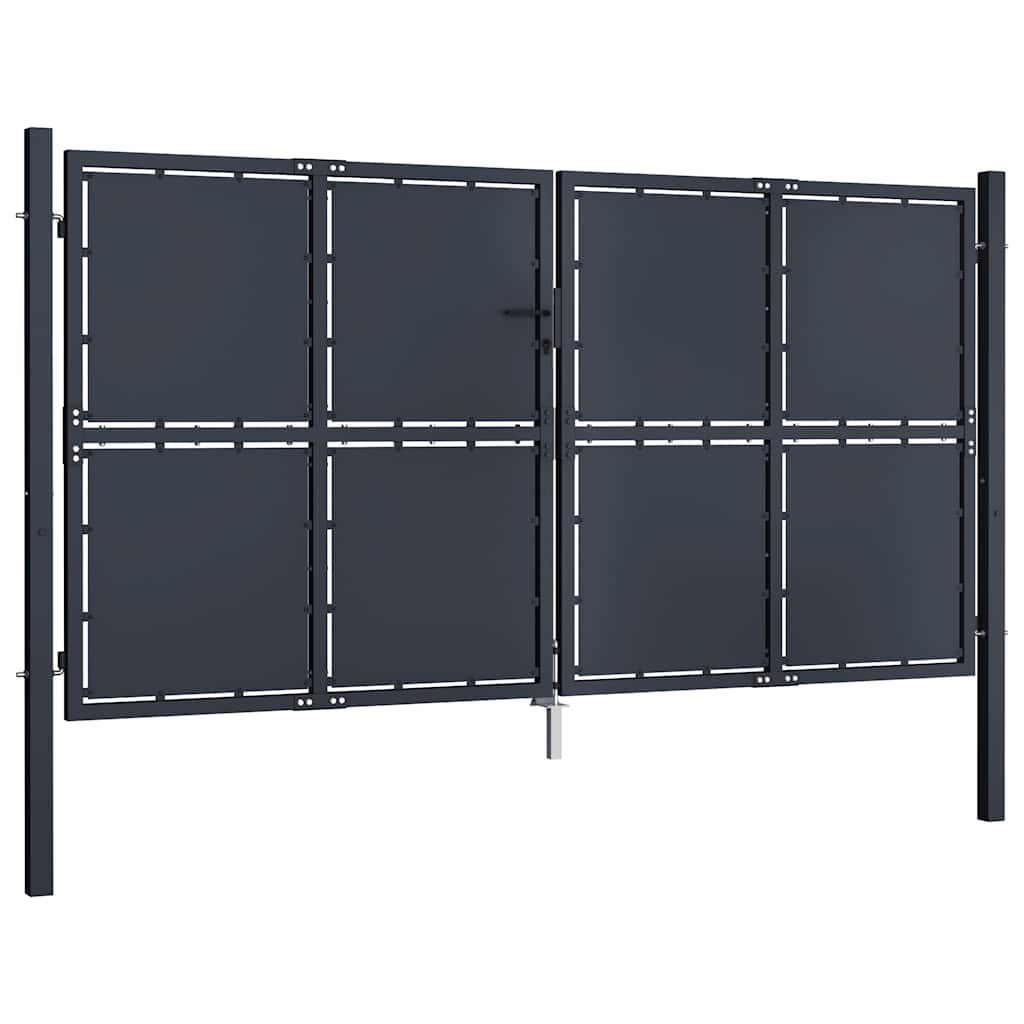 vidaXL Brama ogrodowa stalowa 300x200 cm antracyt