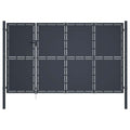 vidaXL Brama ogrodowa stalowa 350x150 cm antracytowa