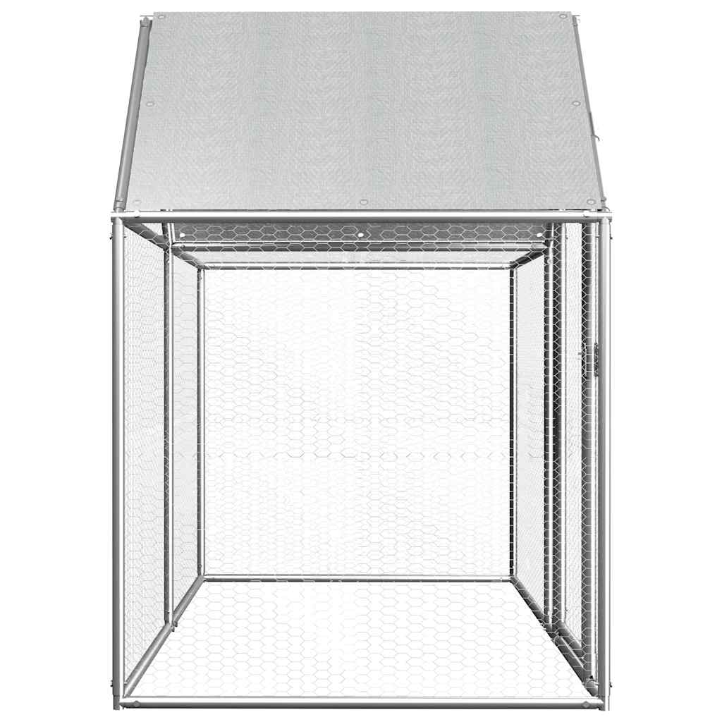 vidaXL Woliera dla kur, 2 x 1 x 1,5 m, galwanizowana stal