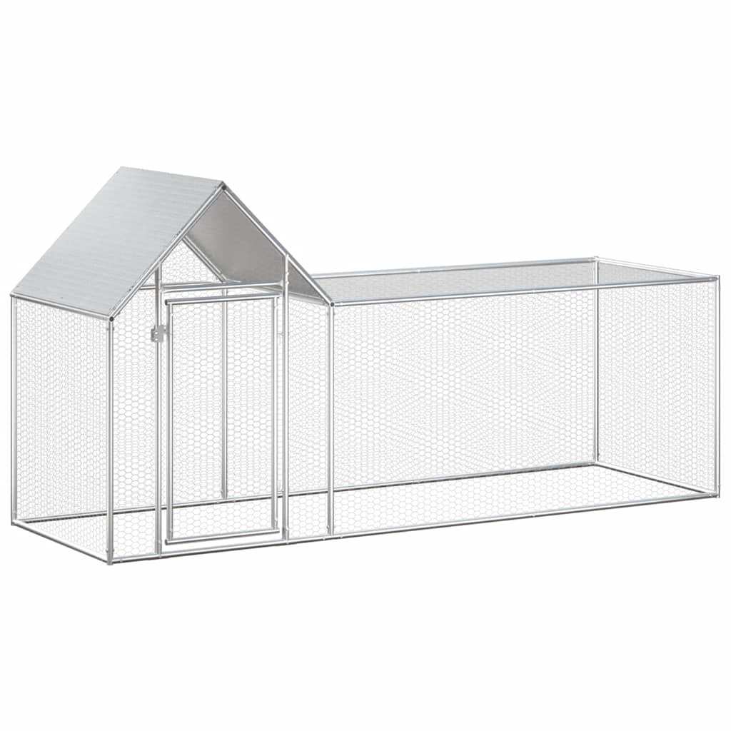 vidaXL Woliera dla kur, 3 x 1 x 1,5 m, galwanizowana stal