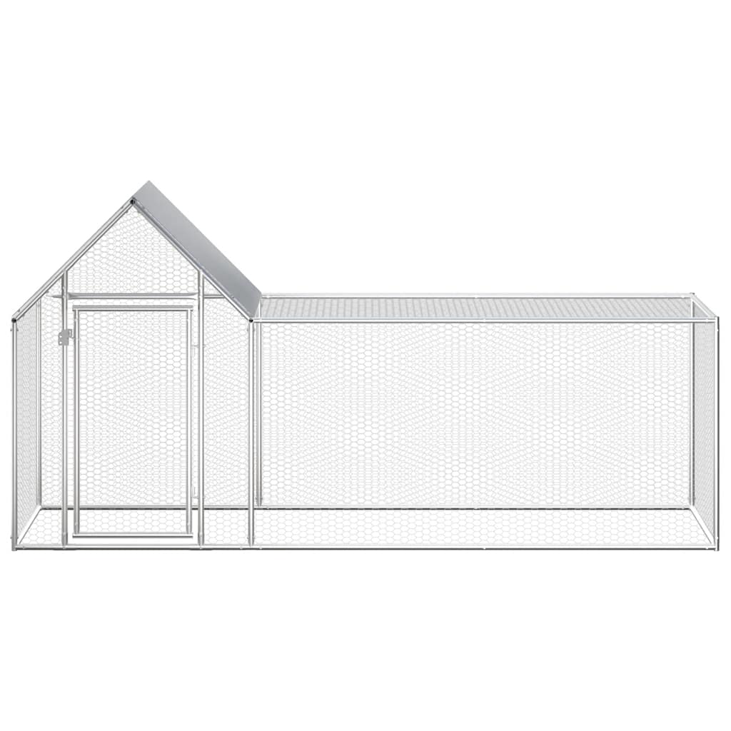 vidaXL Woliera dla kur, 3 x 1 x 1,5 m, galwanizowana stal