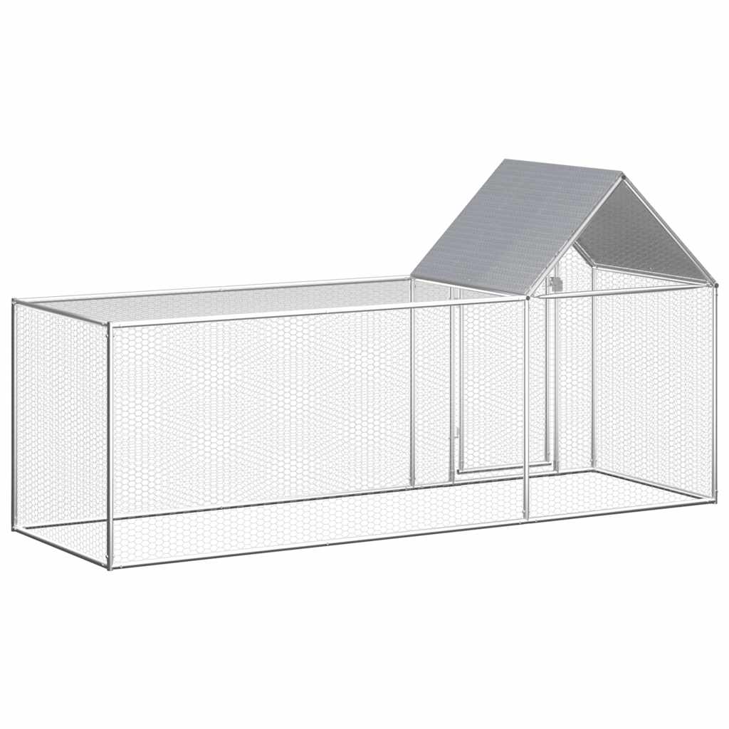 vidaXL Woliera dla kur, 3 x 1 x 1,5 m, galwanizowana stal