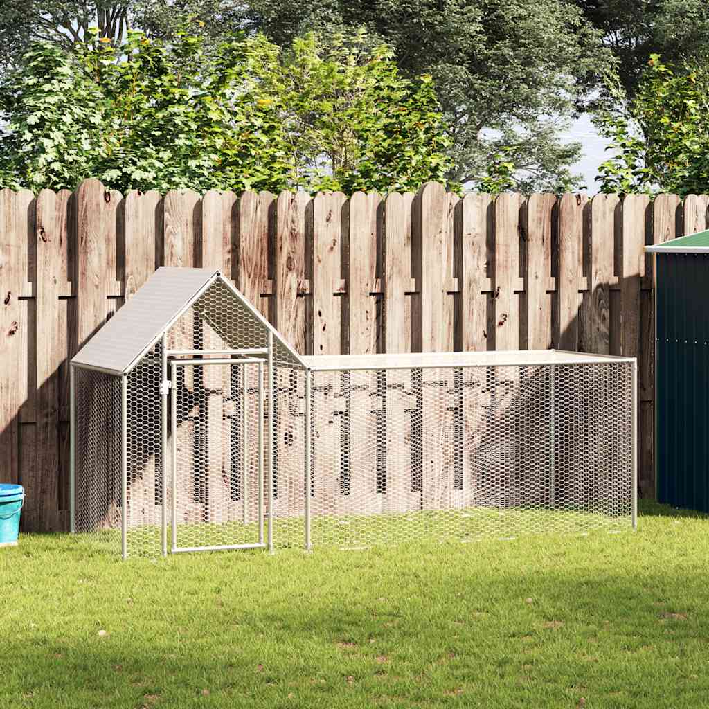 vidaXL Woliera dla kur, 3 x 1 x 1,5 m, galwanizowana stal