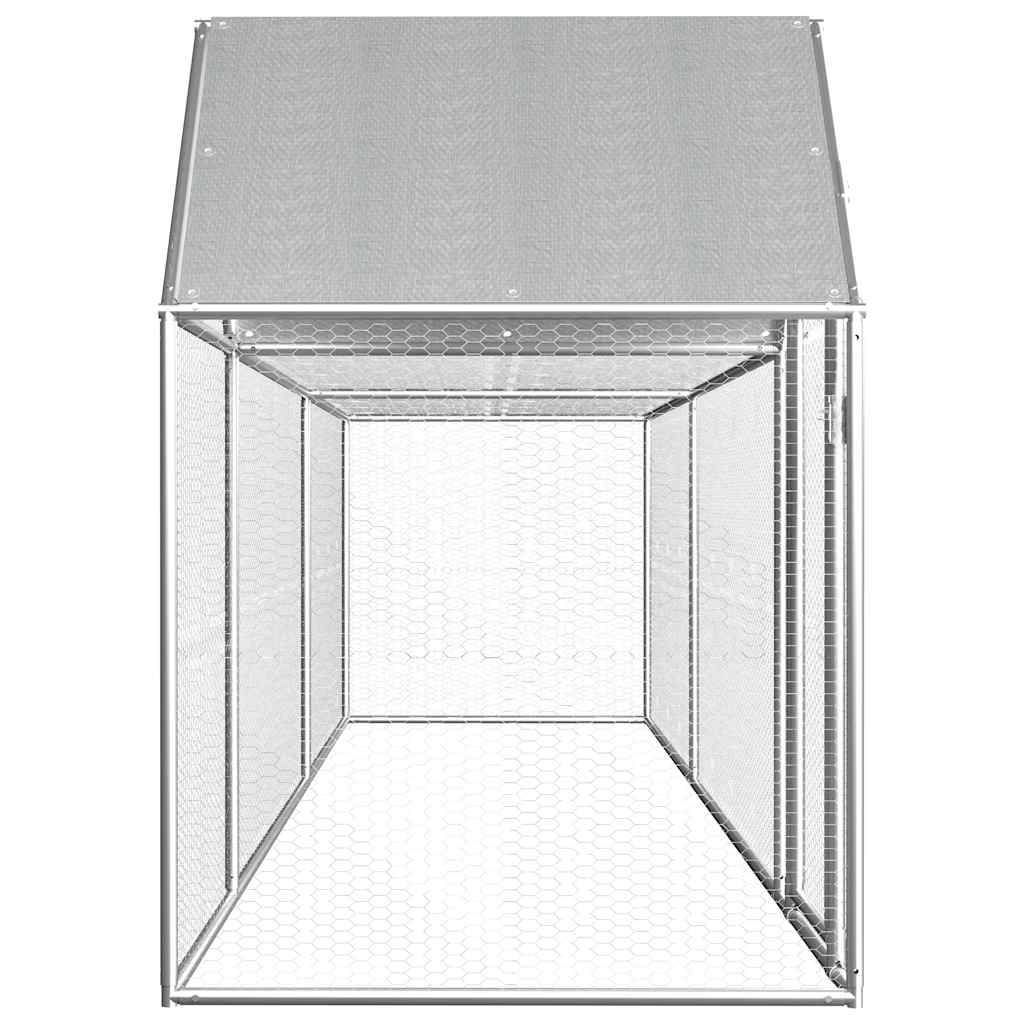 vidaXL Woliera dla kur, 5 x 1 x 1,5 m, galwanizowana stal