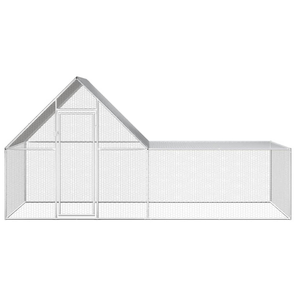 vidaXL Woliera dla kur, 4 x 2 x 2 m, galwanizowana stal