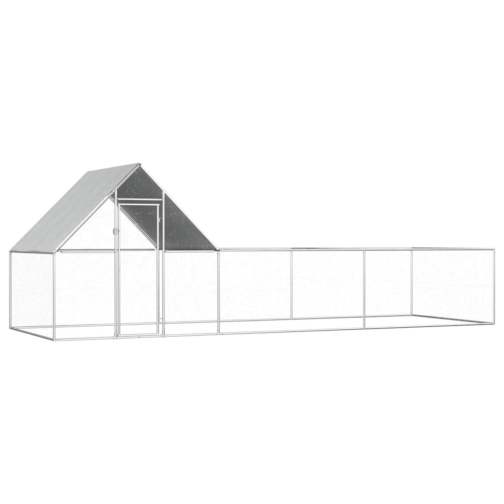 vidaXL Woliera dla kur, 6 x 2 x 2 m, galwanizowana stal