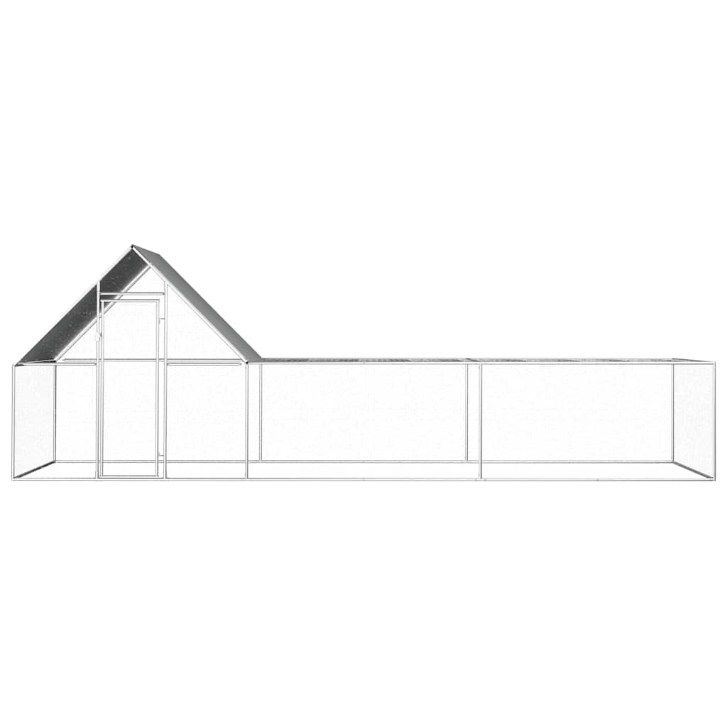 vidaXL Woliera dla kur, 6 x 2 x 2 m, galwanizowana stal