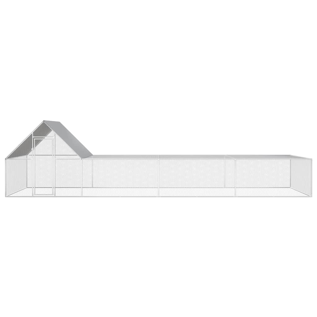 vidaXL Woliera dla kur, 8 x 2 x 2 m, galwanizowana stal