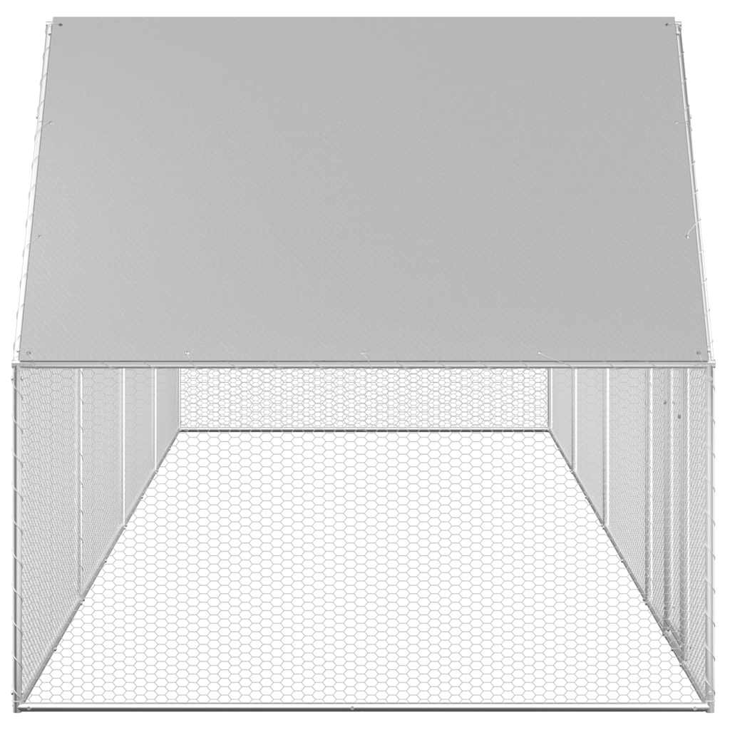 vidaXL Woliera dla kur, 8 x 2 x 2 m, galwanizowana stal