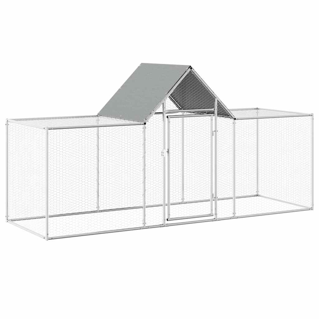 vidaXL Woliera dla kur, 3 x 1 x 1,5 m, galwanizowana stal