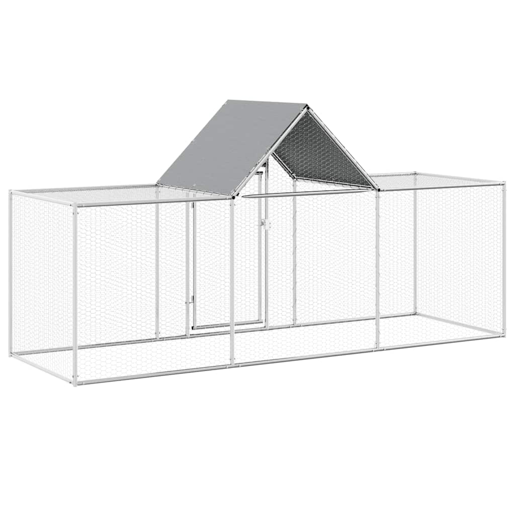 vidaXL Woliera dla kur, 3 x 1 x 1,5 m, galwanizowana stal