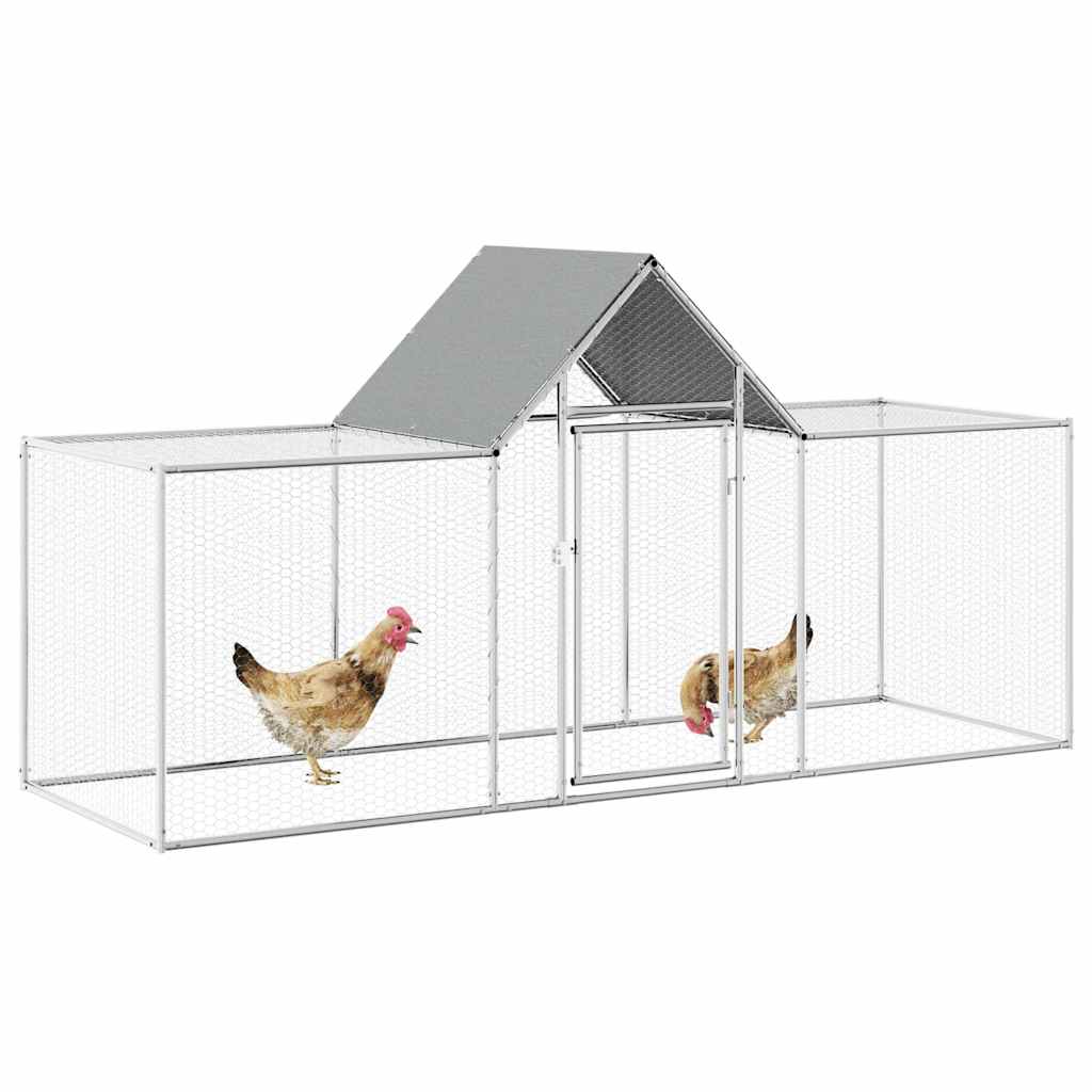 vidaXL Woliera dla kur, 3 x 1 x 1,5 m, galwanizowana stal