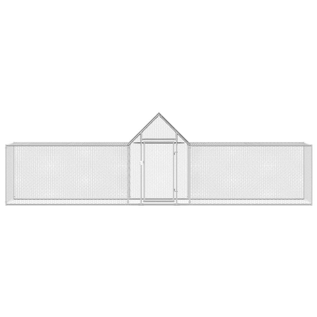 vidaXL Woliera dla kur, 5 x 1 x 1,5 m, galwanizowana stal