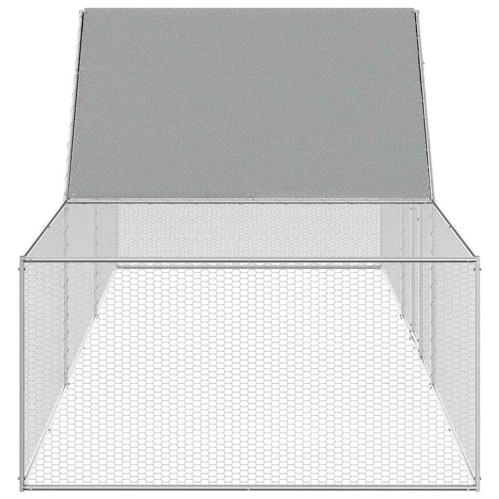 vidaXL Woliera dla kur, 5 x 1 x 1,5 m, galwanizowana stal