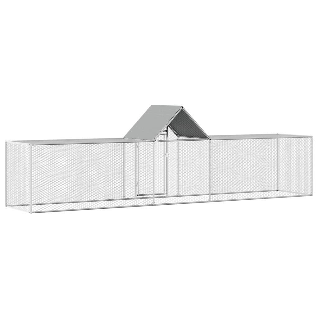 vidaXL Woliera dla kur, 5 x 1 x 1,5 m, galwanizowana stal