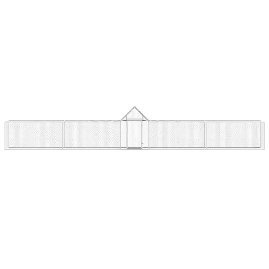 vidaXL Woliera dla kur, 9 x 1 x 1,5 m, galwanizowana stal