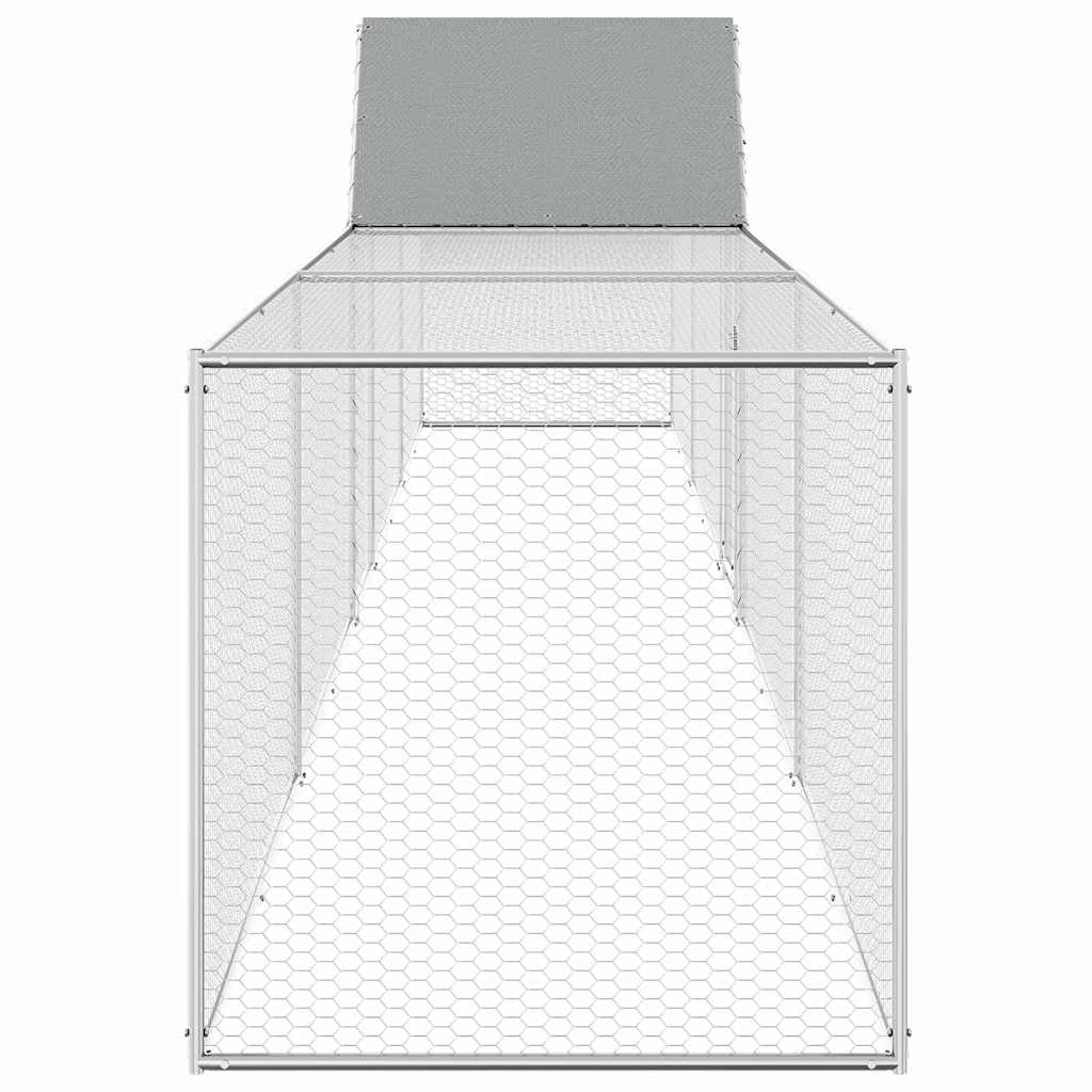 vidaXL Woliera dla kur, 9 x 1 x 1,5 m, galwanizowana stal