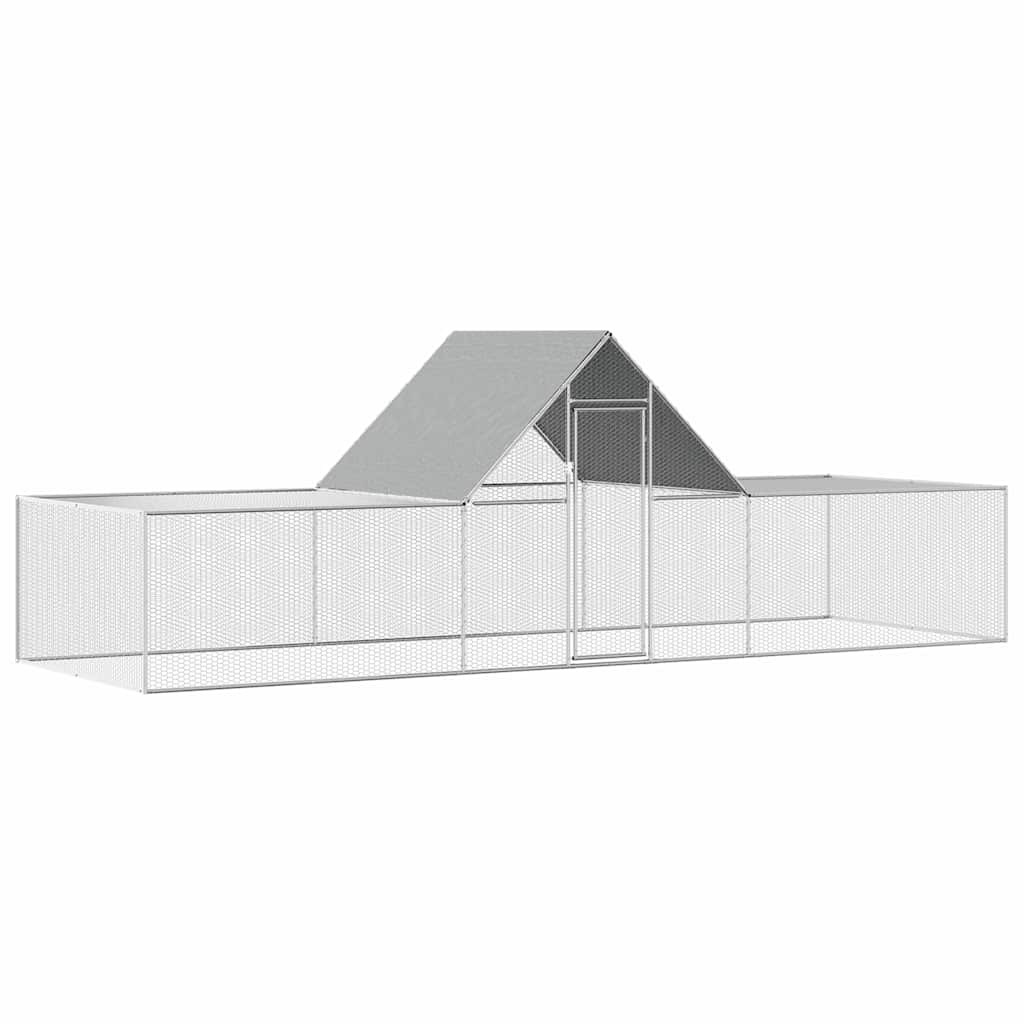 vidaXL Woliera dla kur, 6 x 2 x 2 m, galwanizowana stal