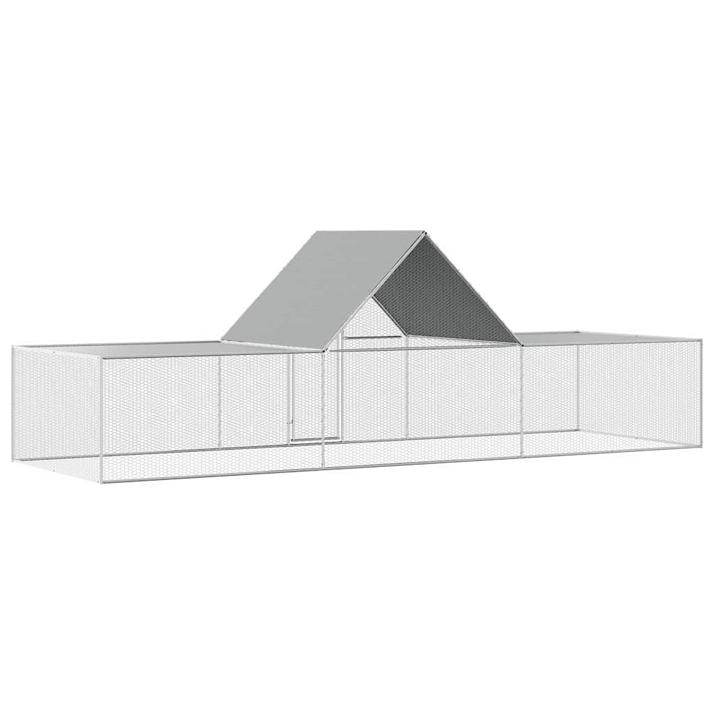 vidaXL Woliera dla kur, 6 x 2 x 2 m, galwanizowana stal