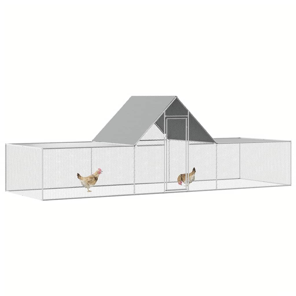 vidaXL Woliera dla kur, 6 x 2 x 2 m, galwanizowana stal