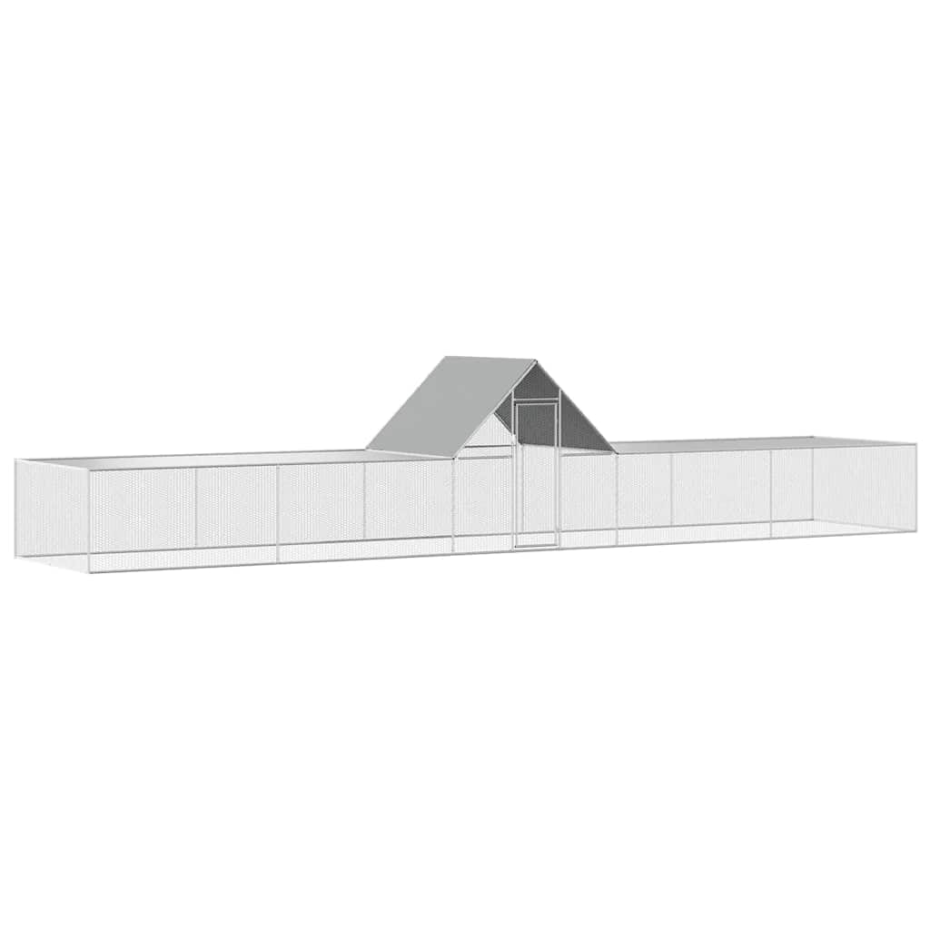 vidaXL Woliera dla kur, 10 x 2 x 2 m, galwanizowana stal