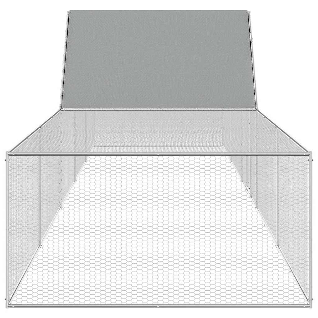 vidaXL Woliera dla kur, 10 x 2 x 2 m, galwanizowana stal