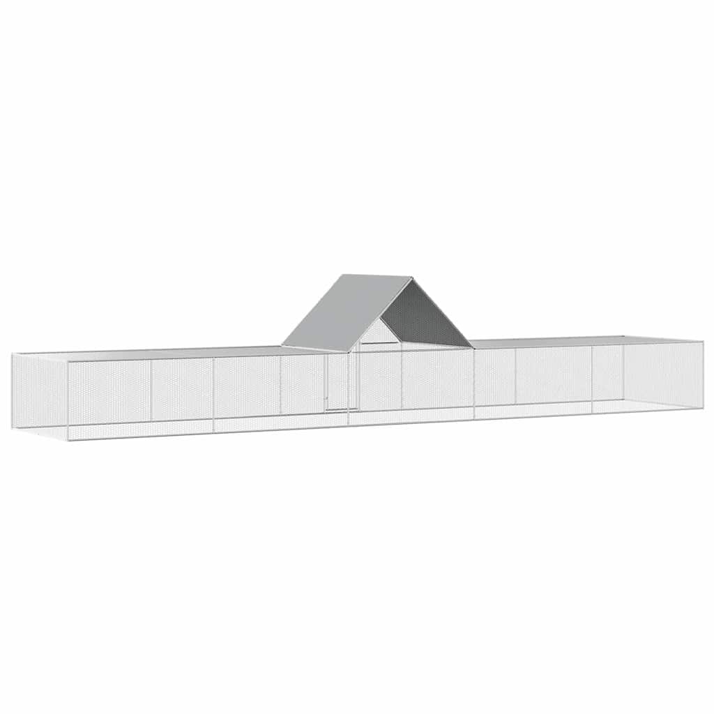 vidaXL Woliera dla kur, 10 x 2 x 2 m, galwanizowana stal