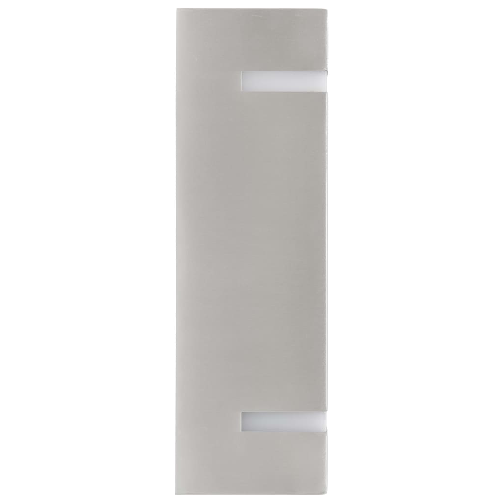 vidaXL Zewnętrzne lampy ścienne, 2 szt., 35 W, srebrne, prostokątne