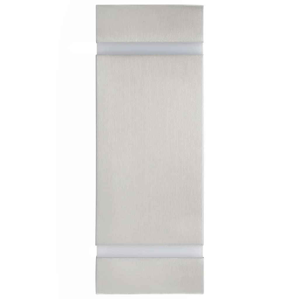 vidaXL Zewnętrzne lampy ścienne, 2 szt., 35 W, srebrne, prostokątne