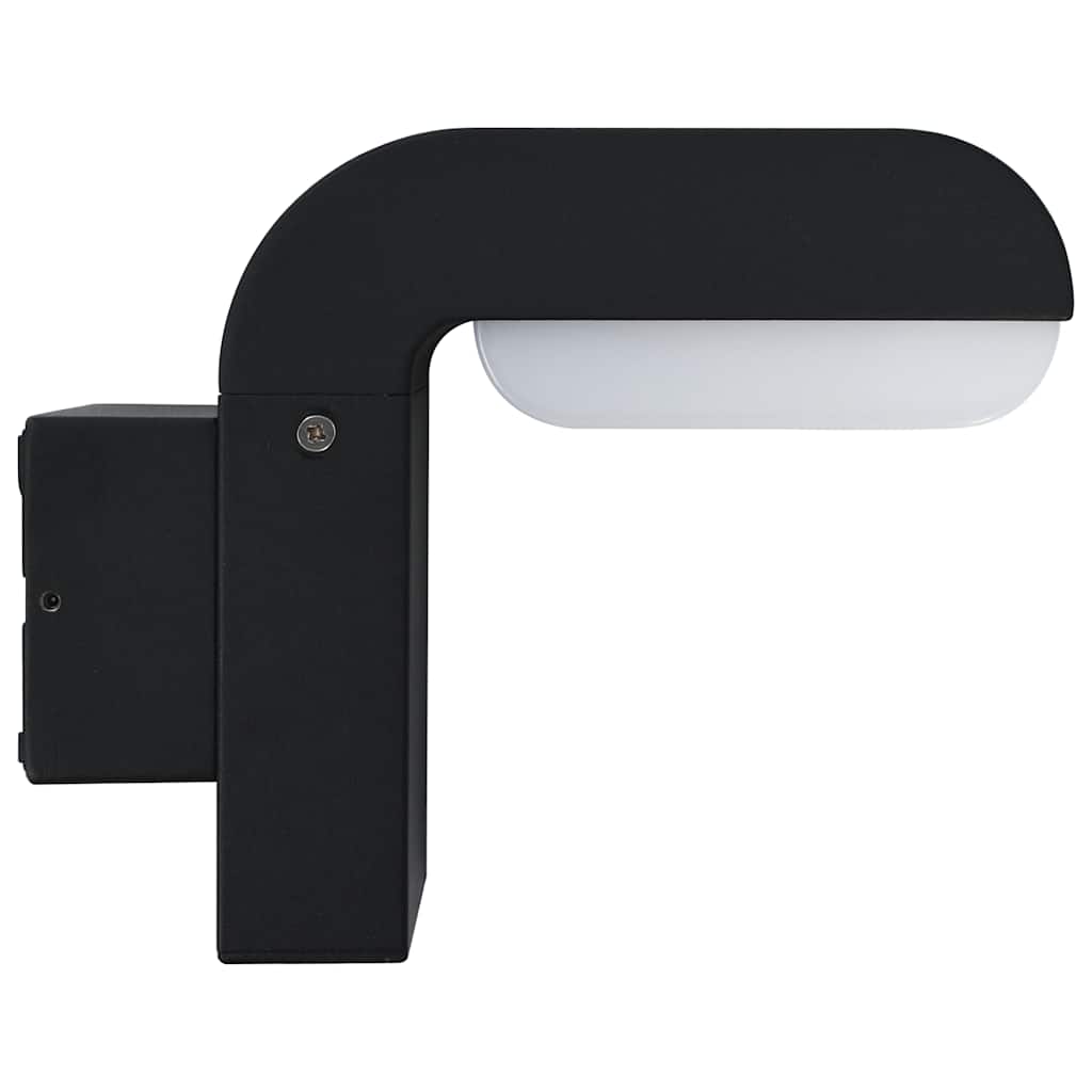 vidaXL Oświetlenie ścienne zewnętrzne LED, 9 W, czarne, owalne