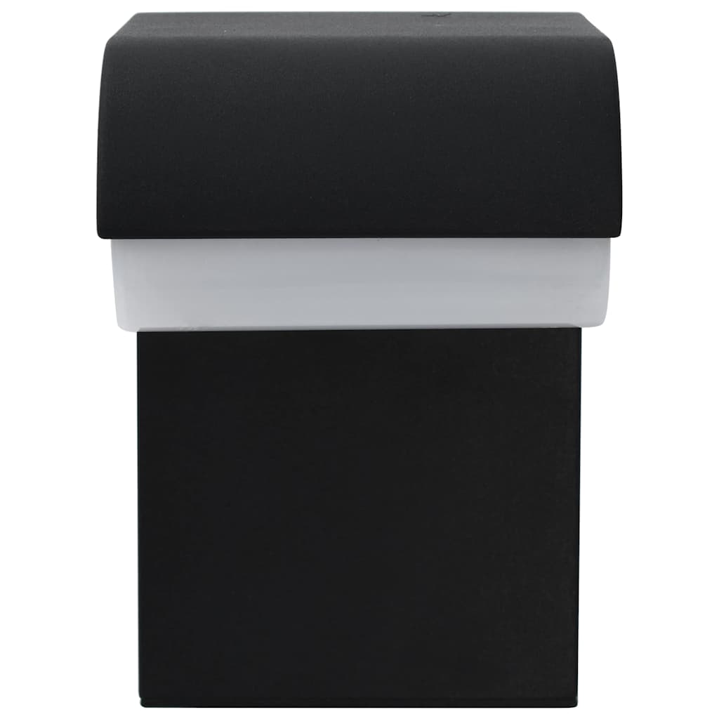 vidaXL Oświetlenie ścienne zewnętrzne LED, 9 W, czarne, owalne