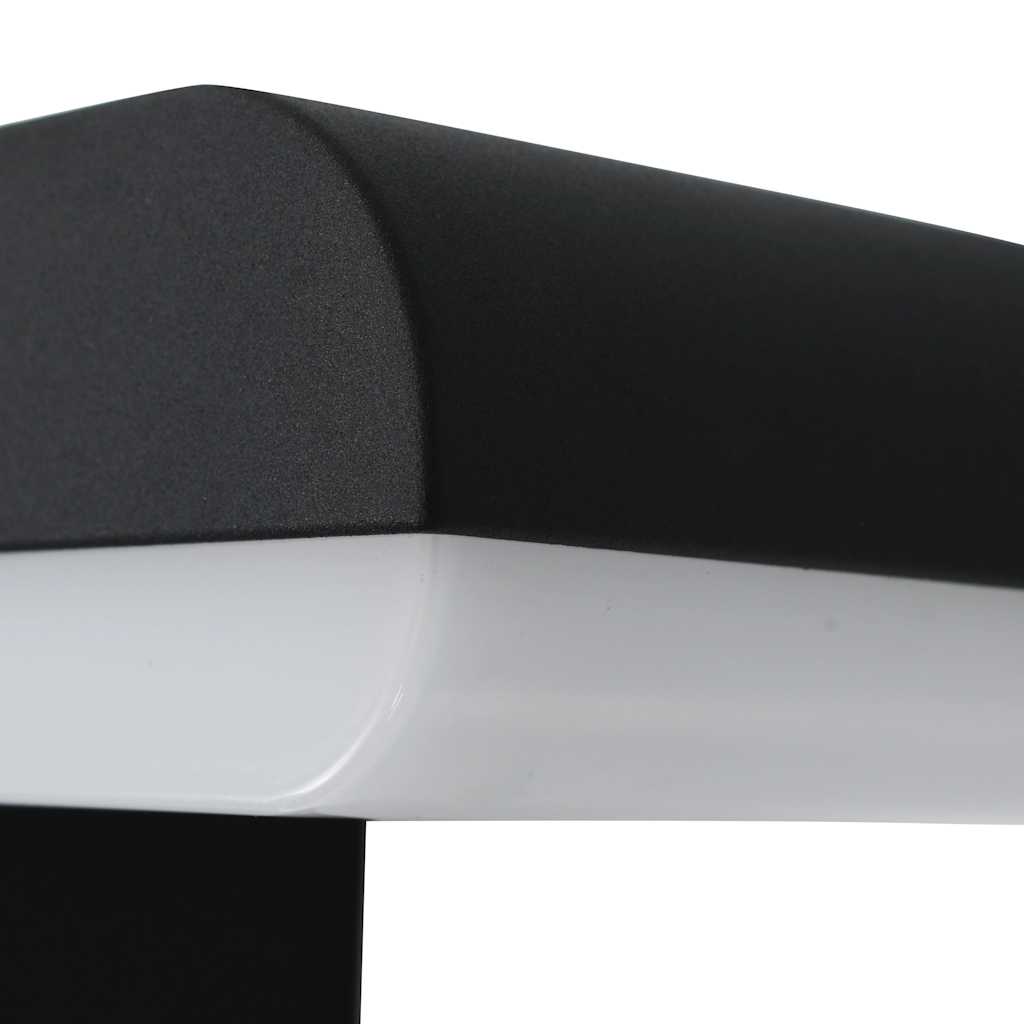 vidaXL Oświetlenie ścienne zewnętrzne LED, 9 W, czarne, owalne