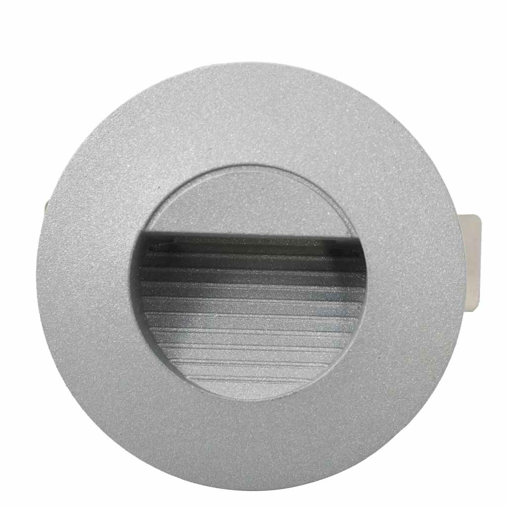 vidaXL Lampy ścienne zewnętrzne LED, 6 szt., 2 W, srebrne, okrągłe