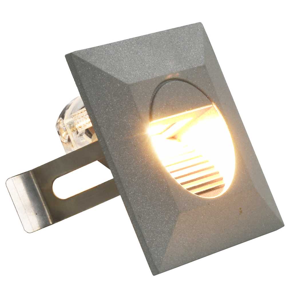 vidaXL Lampy ścienne zewnętrzne LED, 6 szt., 2 W, srebrne, kwadratowe