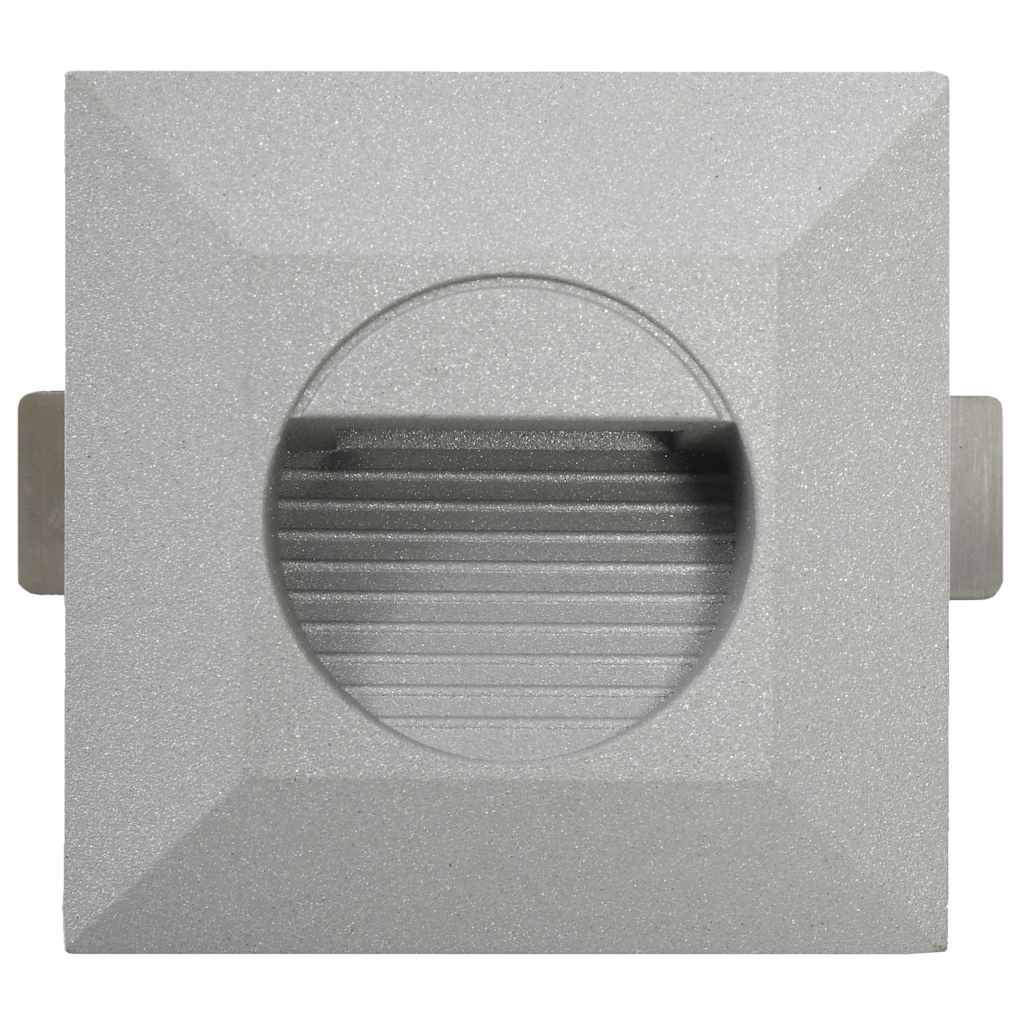 vidaXL Lampy ścienne zewnętrzne LED, 6 szt., 2 W, srebrne, kwadratowe