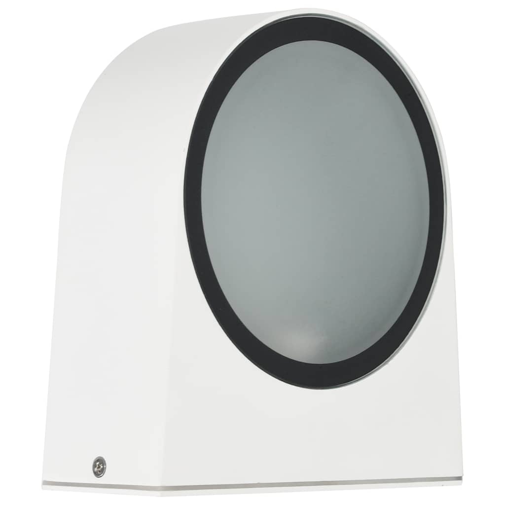 vidaXL Zewnętrzne lampy ścienne, 2 szt., 11 W, białe, okrągłe