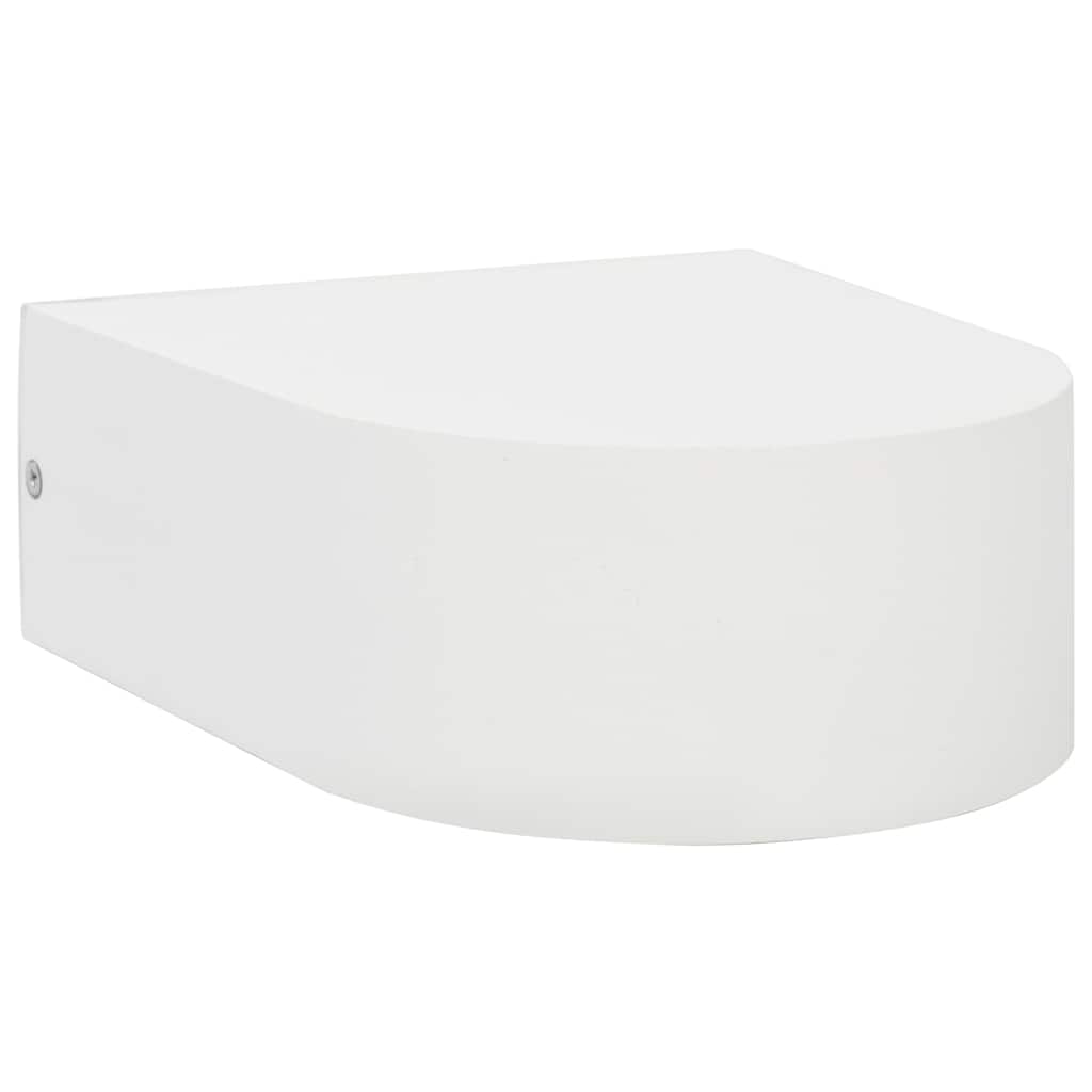 vidaXL Zewnętrzne lampy ścienne, 2 szt., 11 W, białe, okrągłe