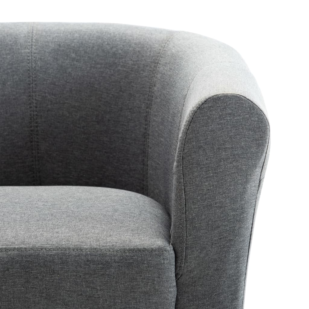 vidaXL Fotel jasnoszary, tapicerowany tkaniną