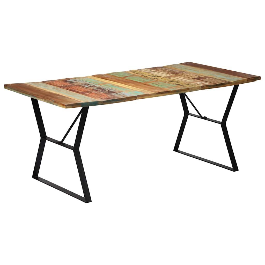 vidaXL Stół do jadalni, 180x90x76 cm, z litego drewna z odzysku