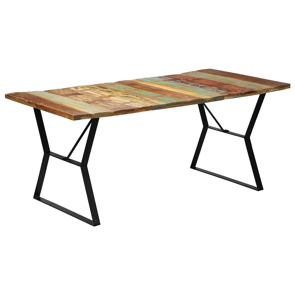 vidaXL Stół do jadalni, 180x90x76 cm, z litego drewna z odzysku