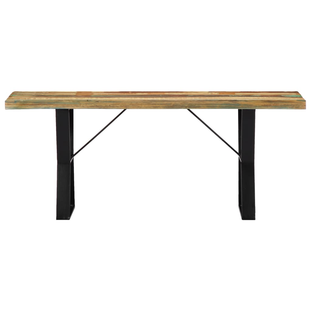 vidaXL Ławka, 110 cm, lite drewno odzyskane