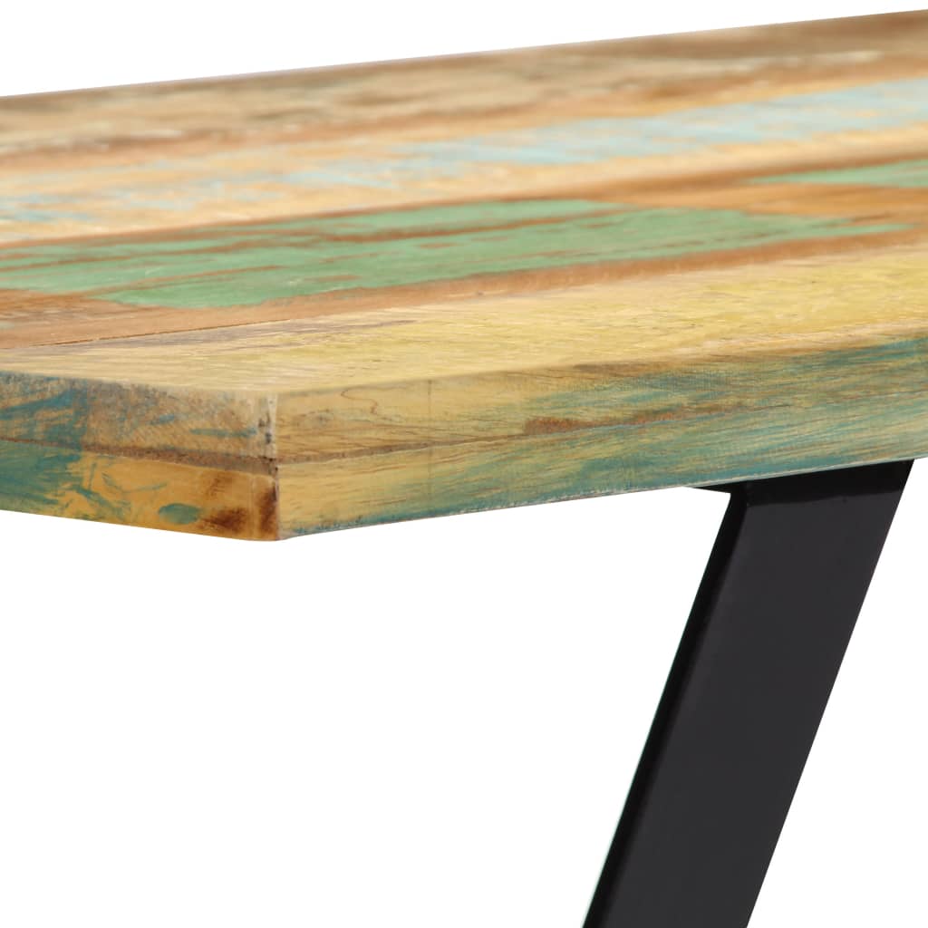 vidaXL Ławka, 110 cm, lite drewno odzyskane