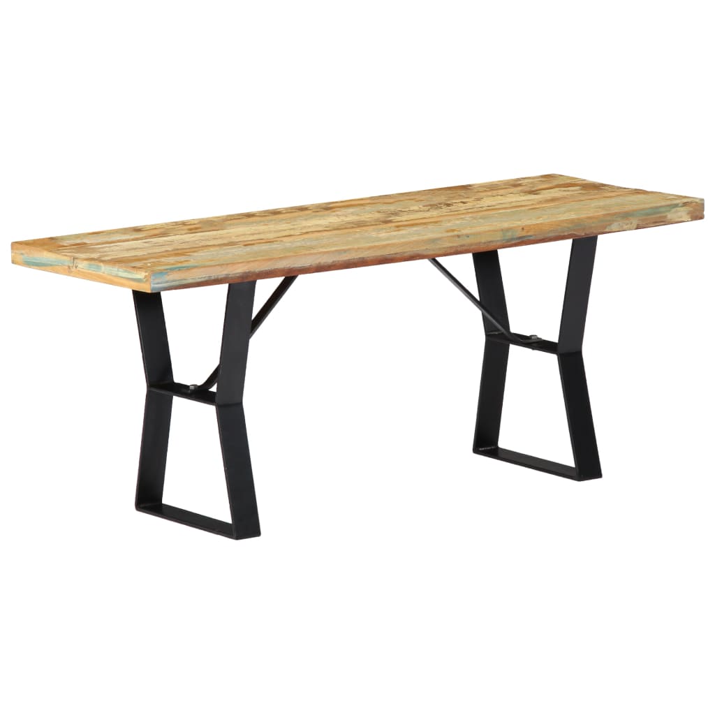 vidaXL Ławka, 110 cm, lite drewno odzyskane